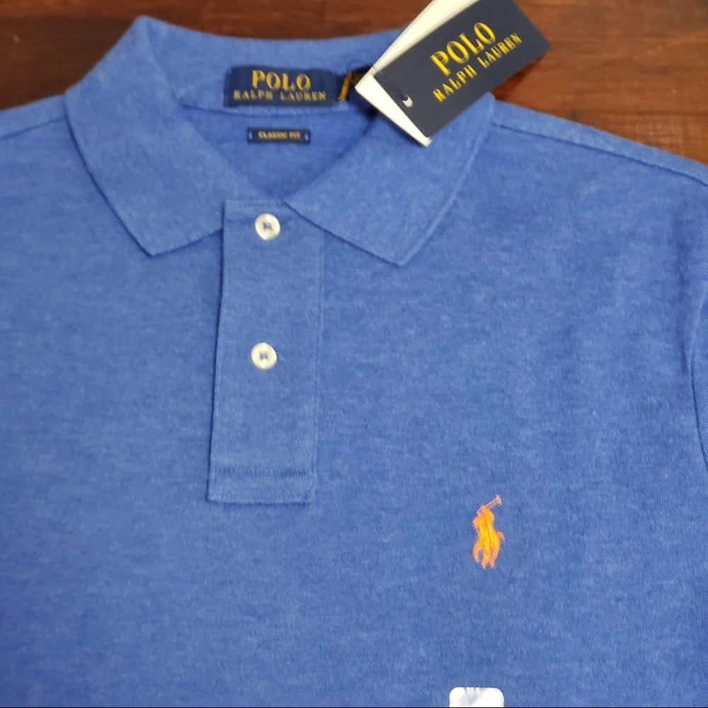 Sz Various Polo golf dress shirt blue