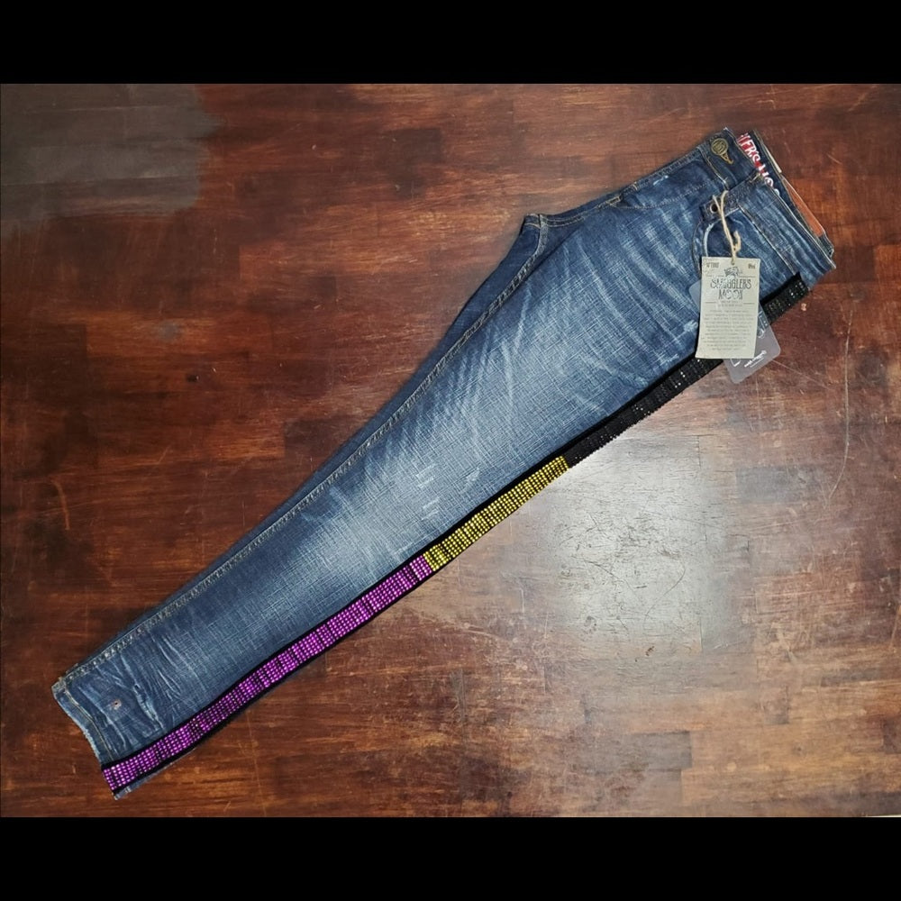 Sz Various rhymestone Jeans decibel