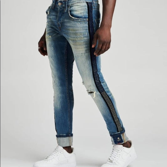 Sz Various rhymestone Jeans decibel