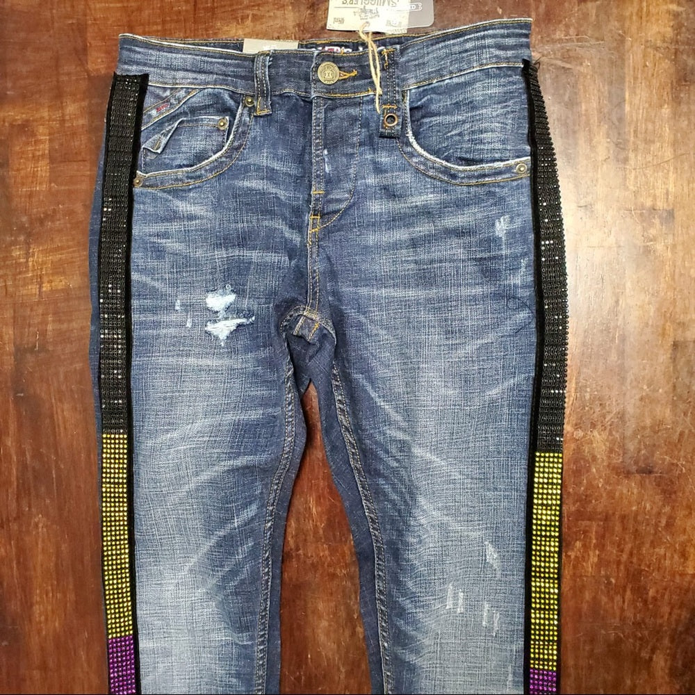 Sz Various rhymestone Jeans decibel
