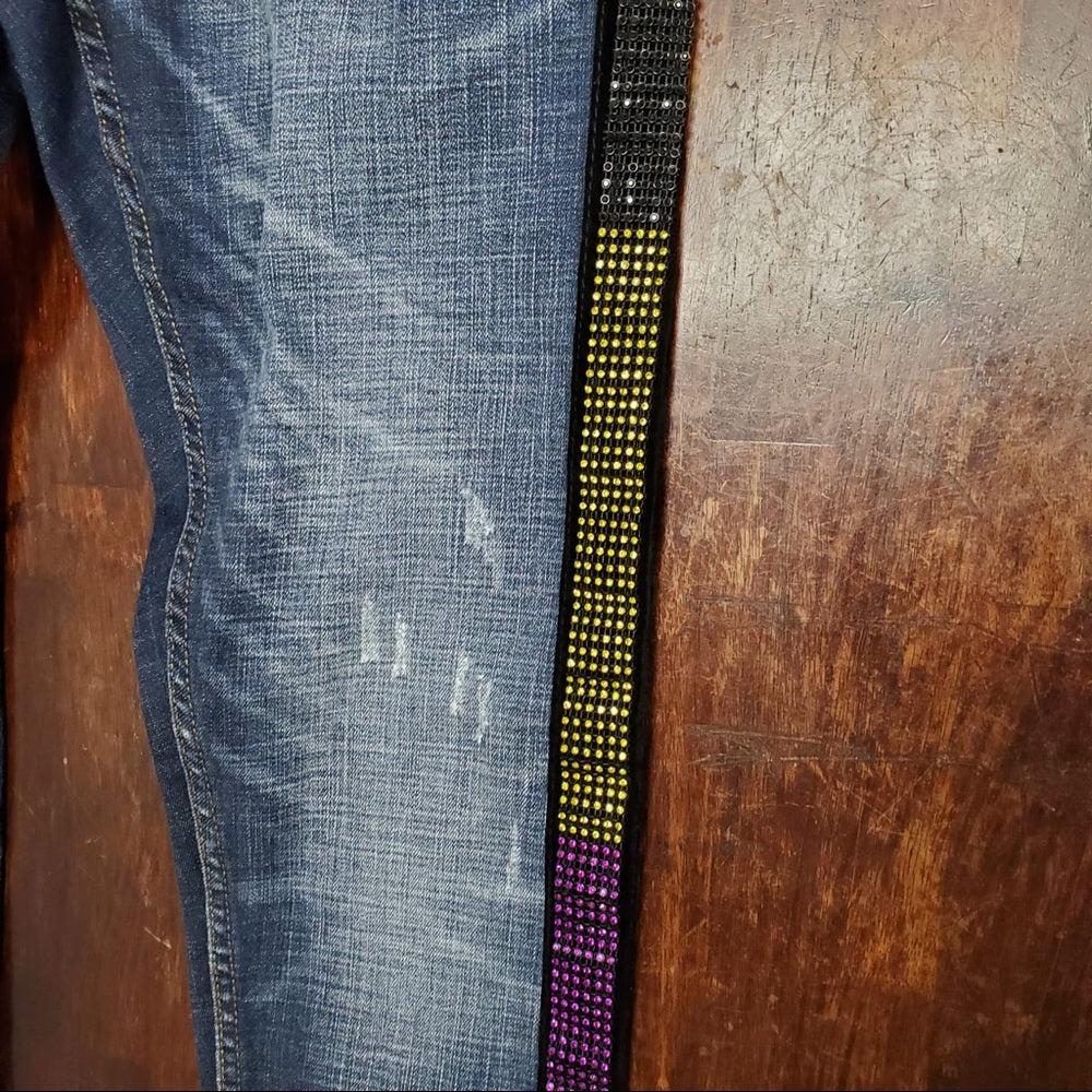 Sz Various rhymestone Jeans decibel