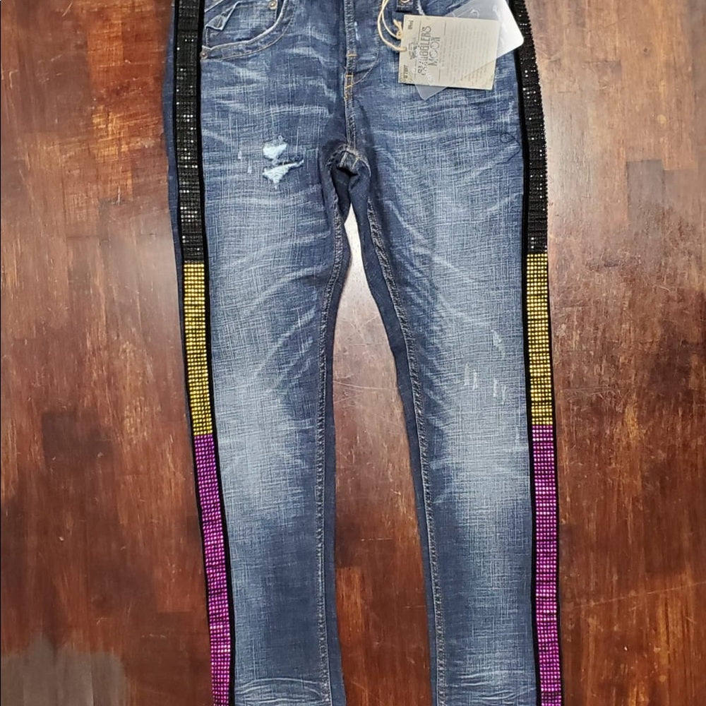 Sz Various rhymestone Jeans decibel