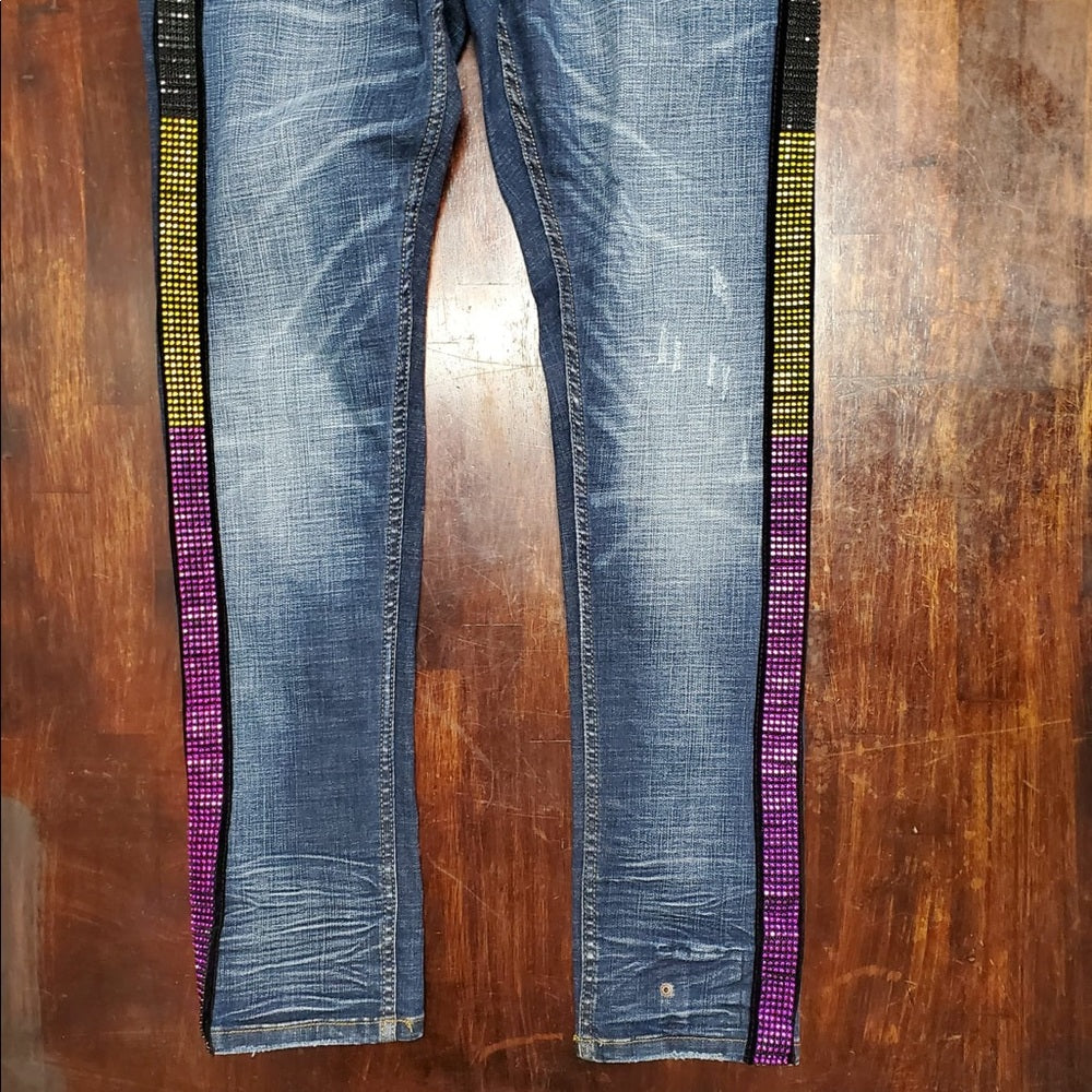 Sz Various rhymestone Jeans decibel