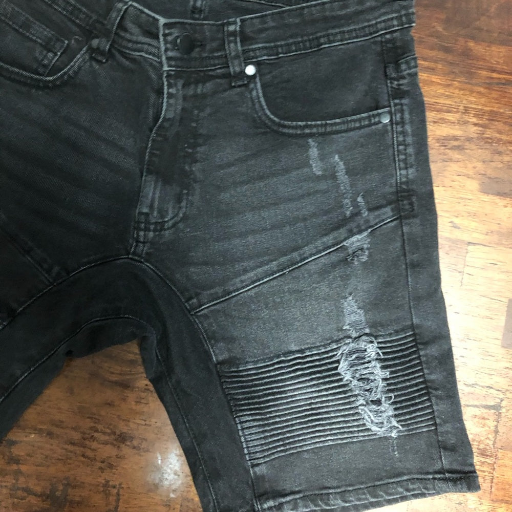 Sz Various Men cotton on  denim jean shorts black