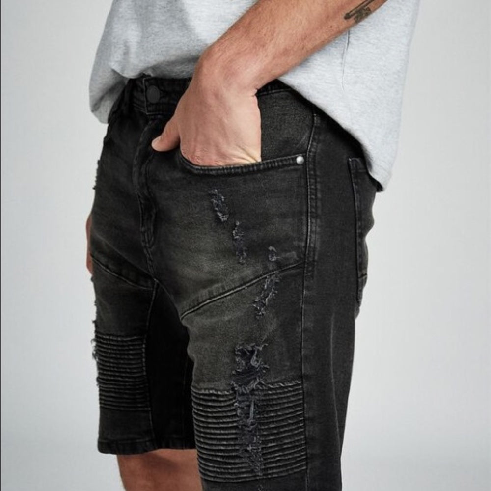 Sz Various Men cotton on  denim jean shorts black