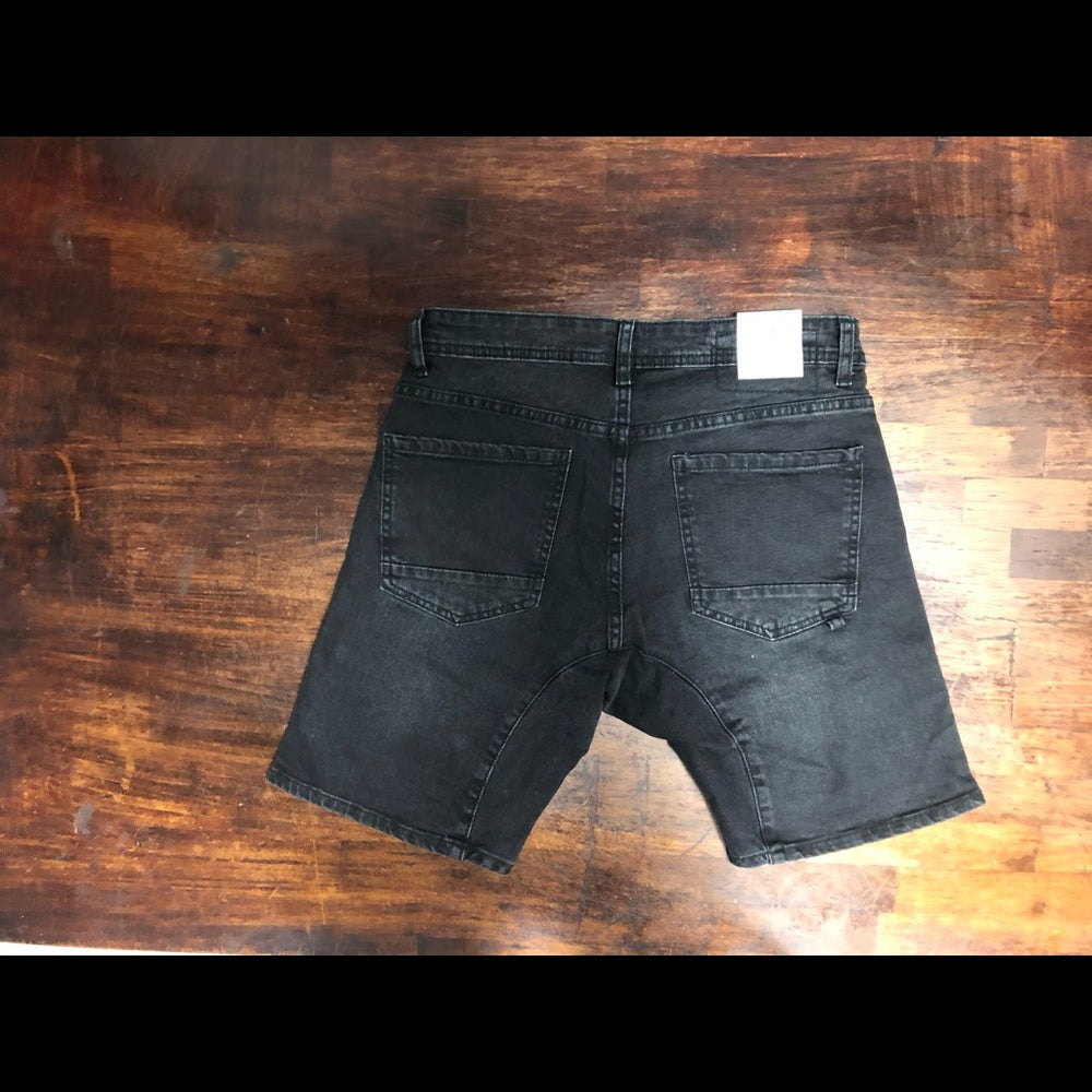 Sz Various Men cotton on  denim jean shorts black