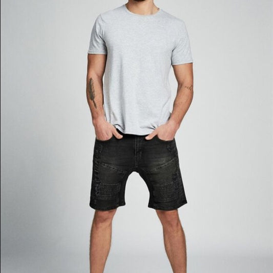 Sz Various Men cotton on  denim jean shorts black