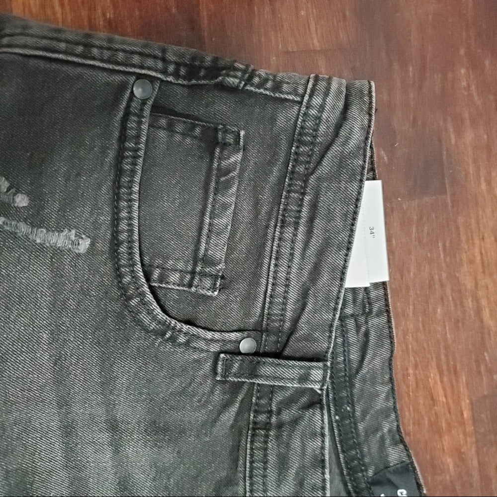 Sz Various Men cotton on  denim jean shorts black