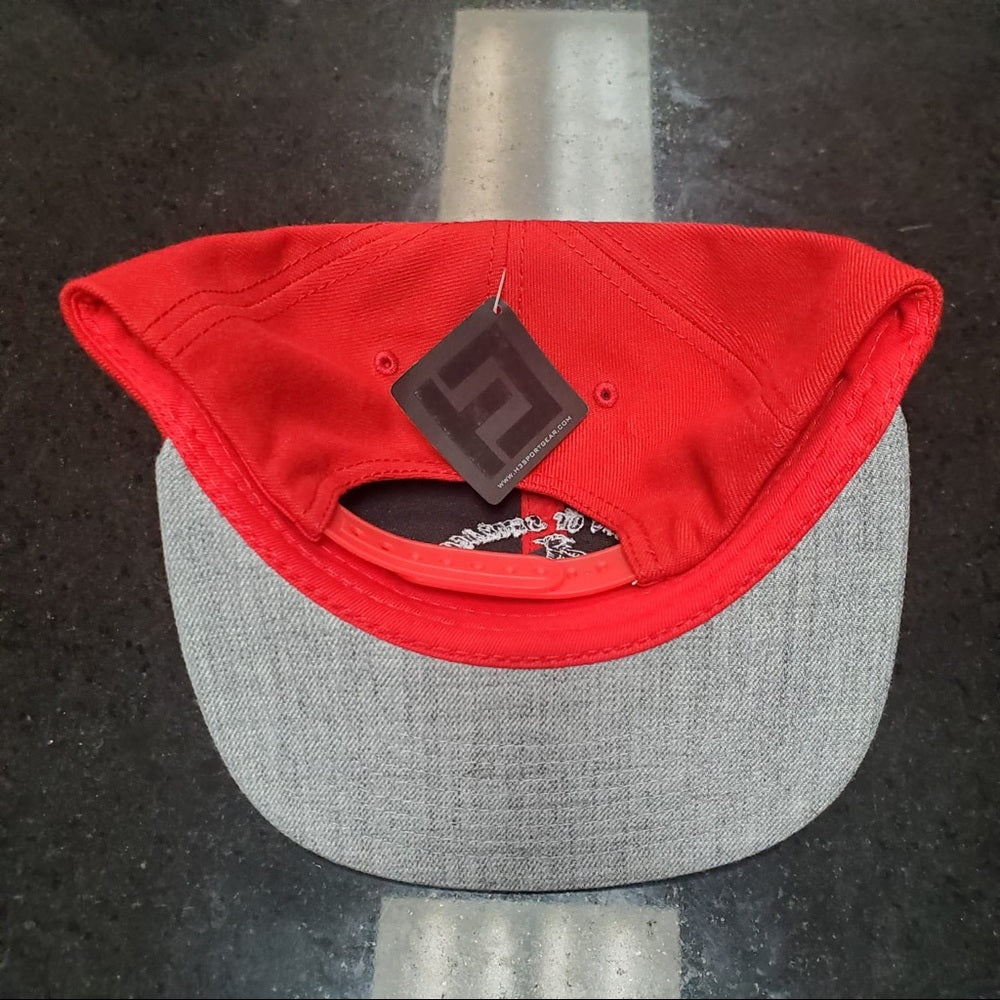 Red gray SnapBack one size fits all