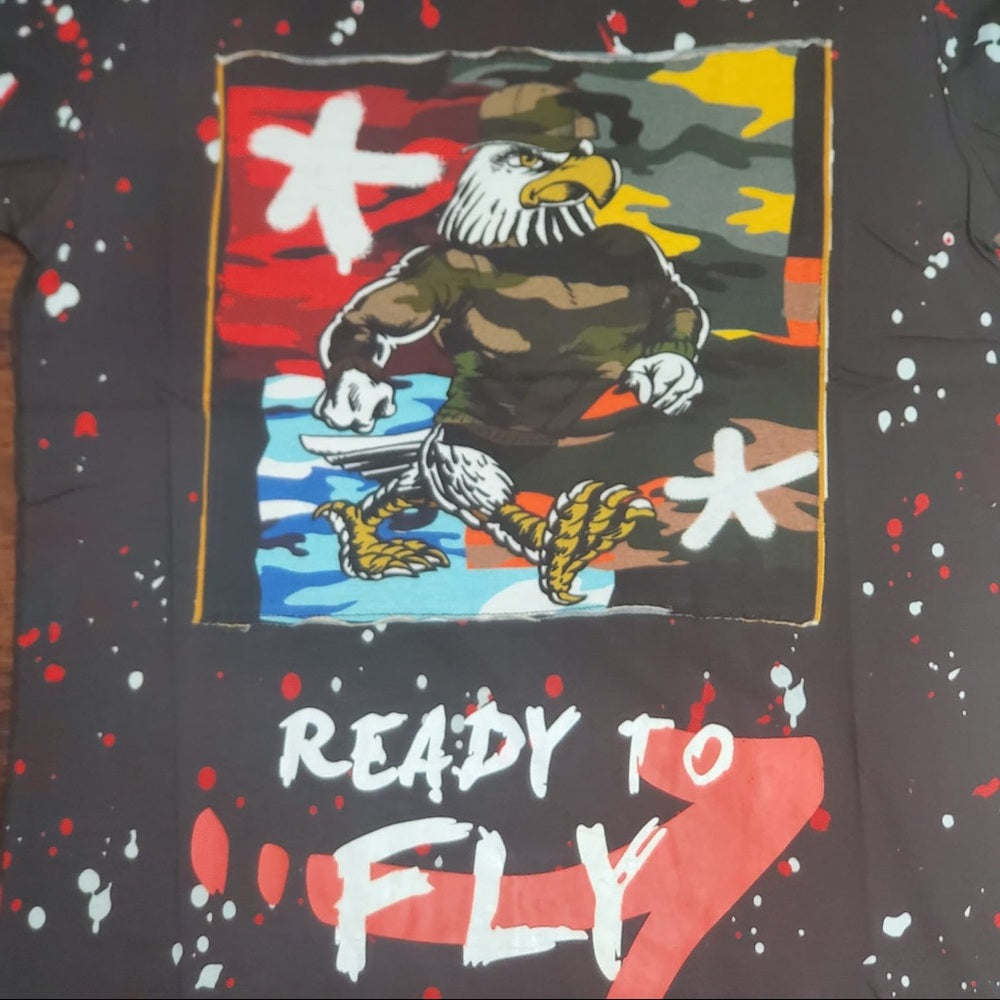 Ready to fly graphic tee shirt