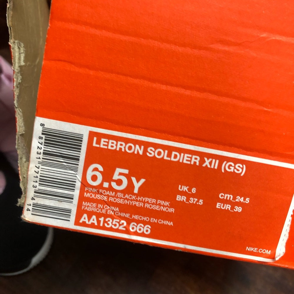 Lebron Sz 6.5 pink soldiers