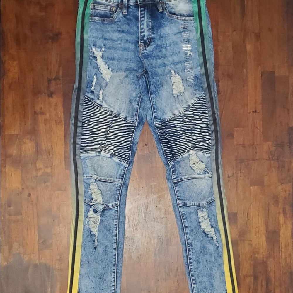 Sz various ripped denim track jeans