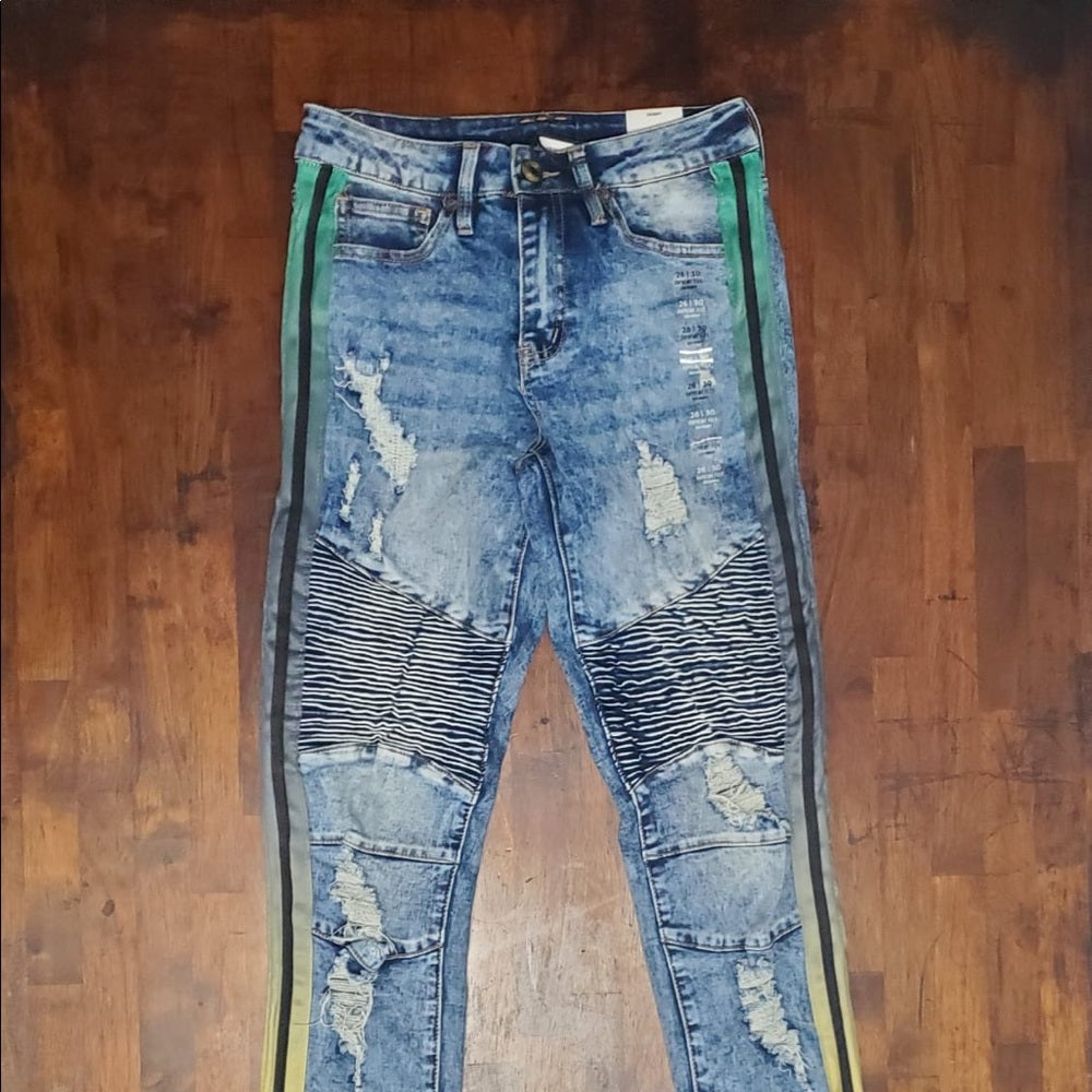 Sz various ripped denim track jeans