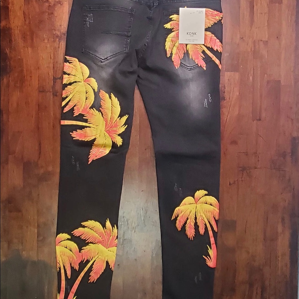 Sz various black tree denim jeans