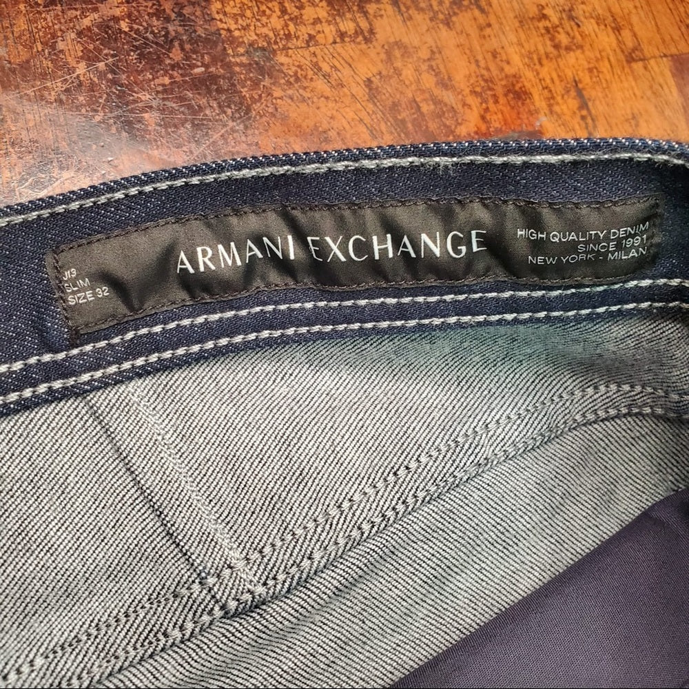Armani Exchange dark blue denim jeans sz 32