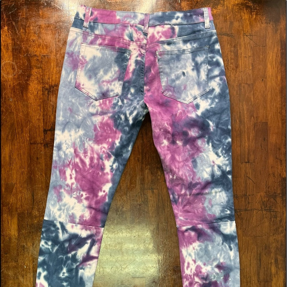Sz various tye dye copper 9 jeans purple