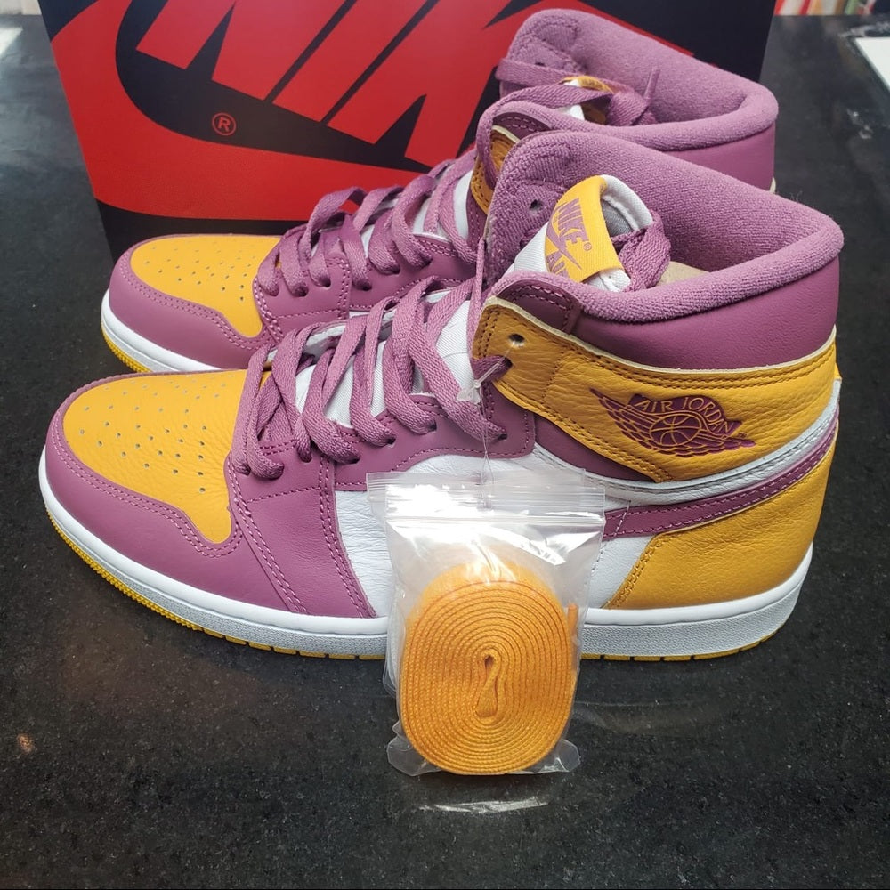 Sz 9.5 HIGH OG PURPLE & CHEESE YELLOW