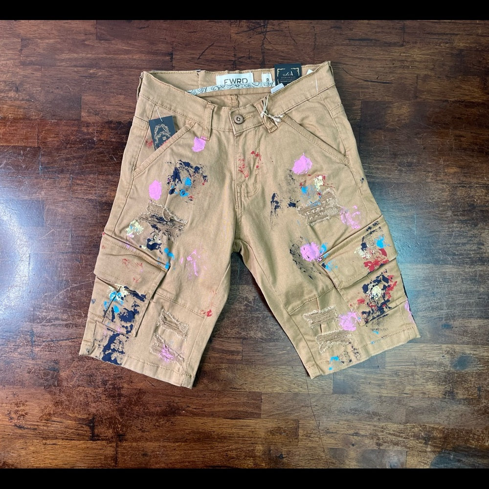 Kids khaki Paintsplash cargo