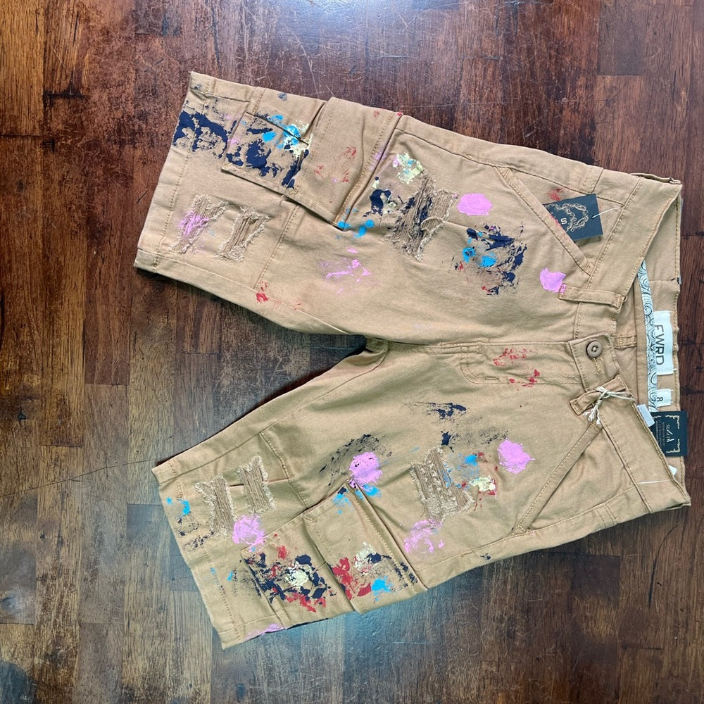 Kids khaki Paintsplash cargo