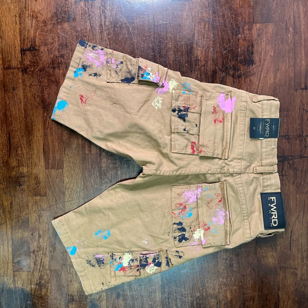 Kids khaki Paintsplash cargo