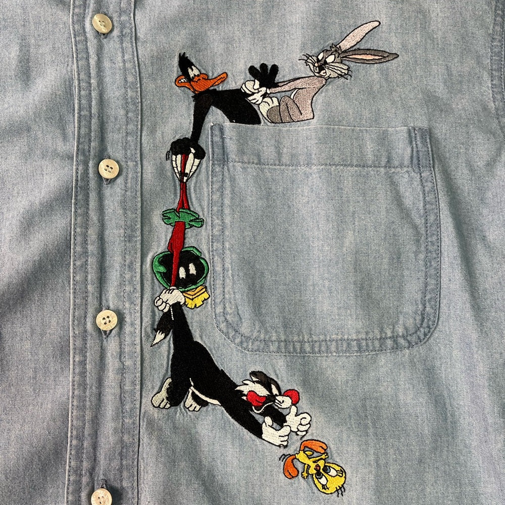 Sz Large Warner brother longsleeve polo