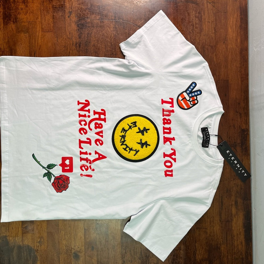 Have a nice day emoji tee Sz Various