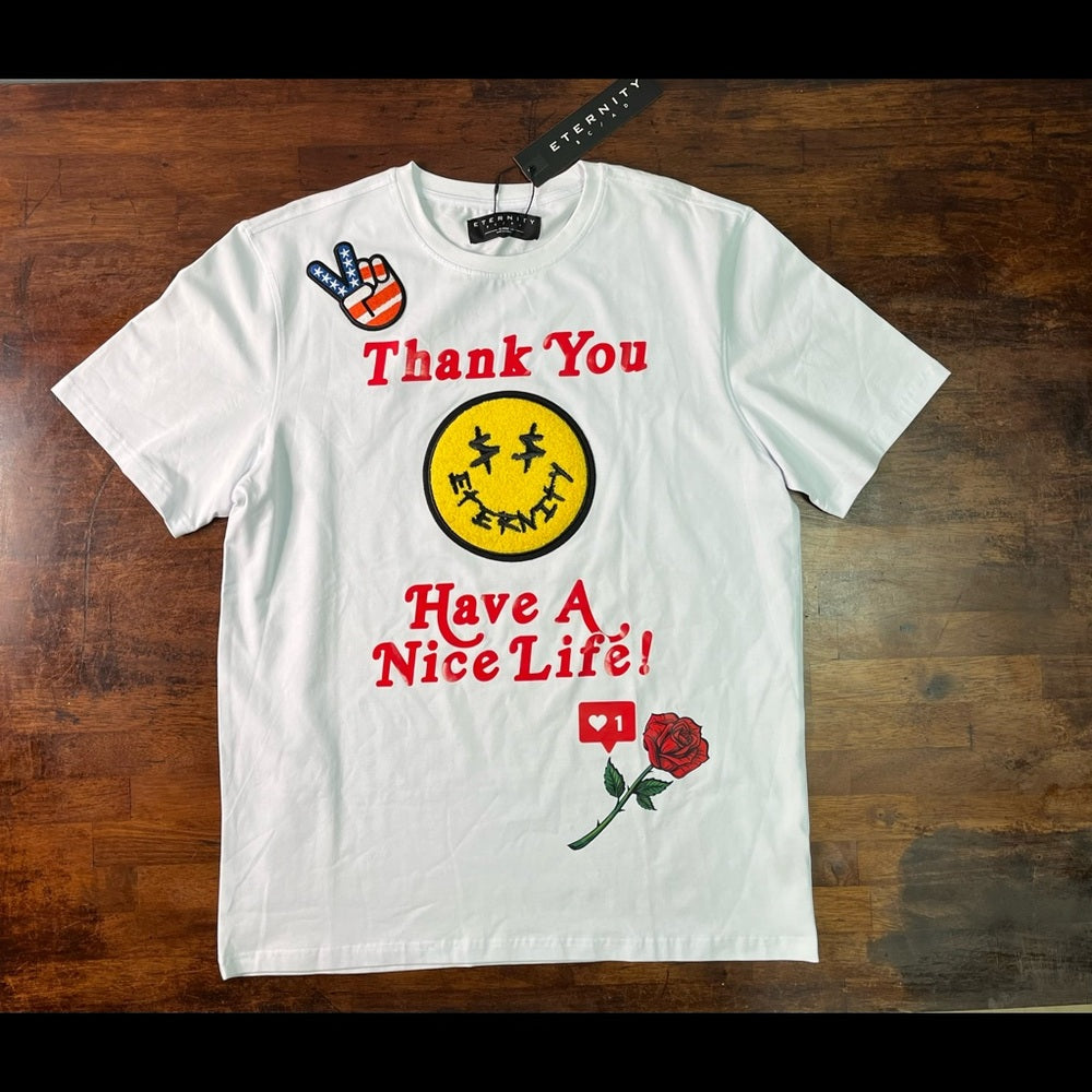 Have a nice day emoji tee Sz Various
