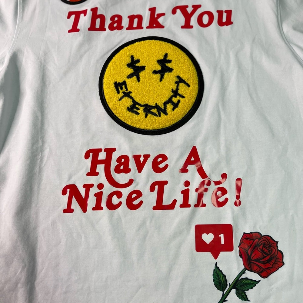 Have a nice day emoji tee Sz Various