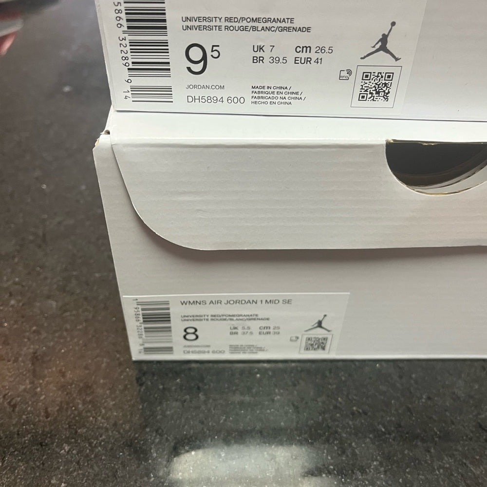 Sz Various Jordan 1s all red nwb