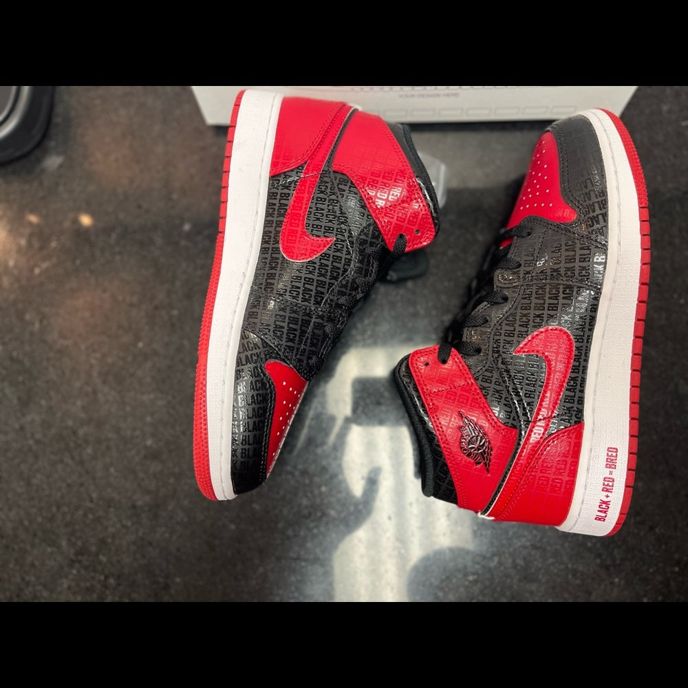 Sz 6.5 Jordan 1s red black all over design Nwb dm9650 001
