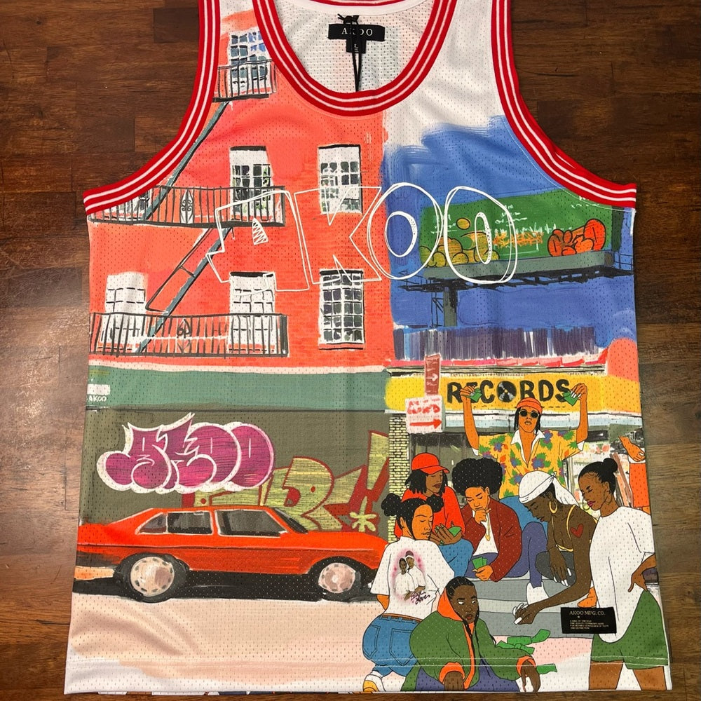 Akoo graphic jersey Sz large