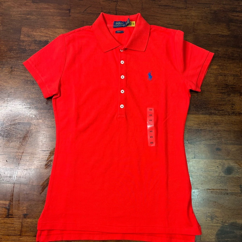 Sz Various red polo womens shirt