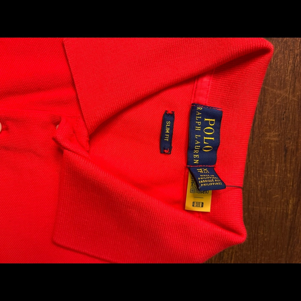 Sz Various red polo womens shirt