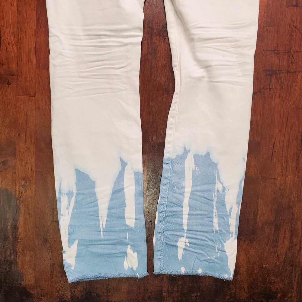 Blue jean acid wash stack denim Sz various