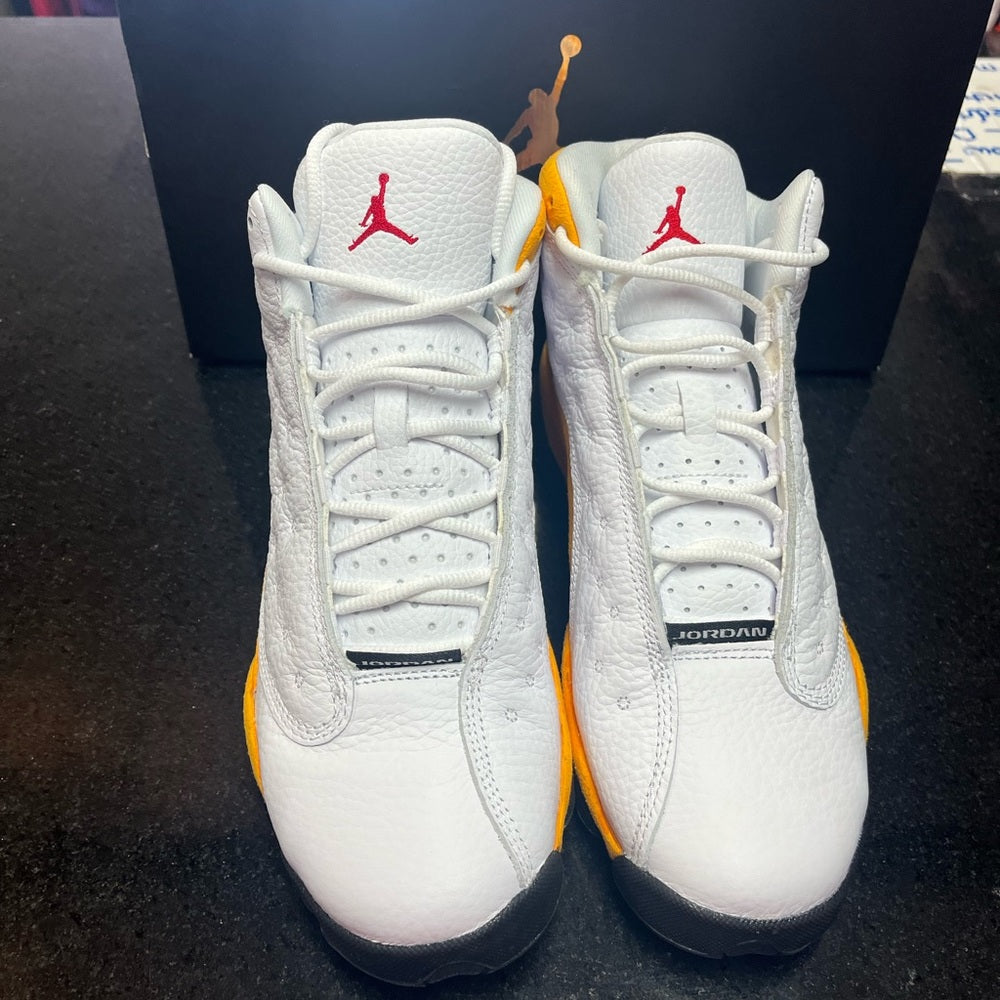 Sz 7 Retro 13s white & yellow nwb