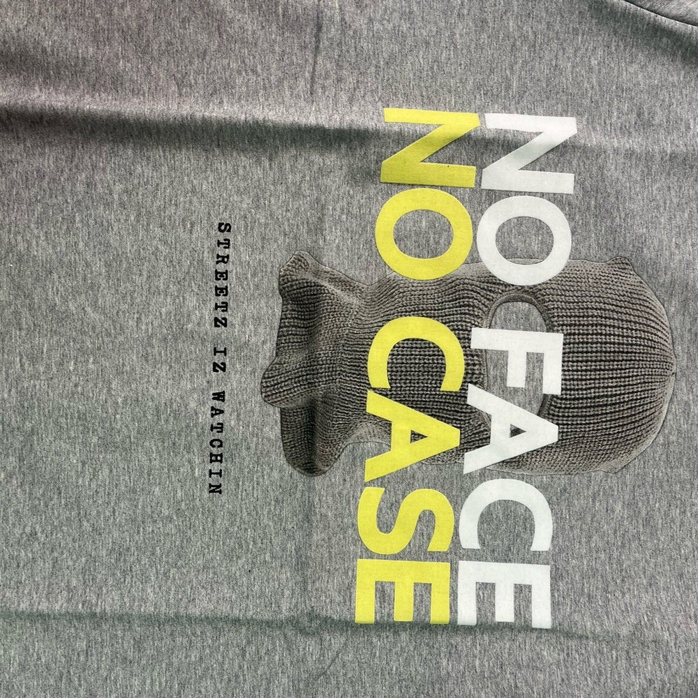 No face no case tee Sz Various gray lime