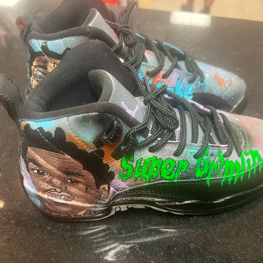 Kodak black custom Sz 4.5 air Jordan retro 12