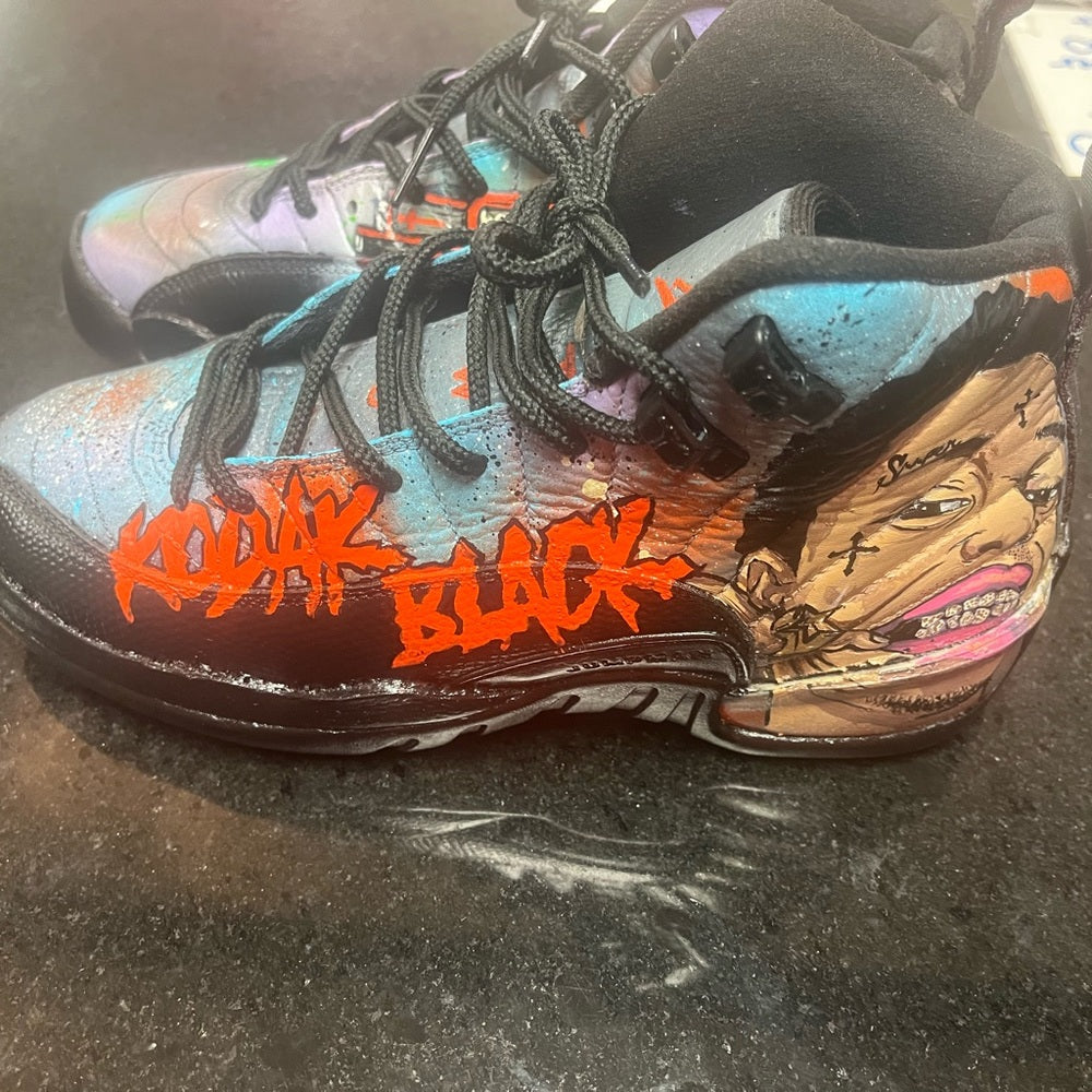 Kodak black custom Sz 4.5 air Jordan retro 12