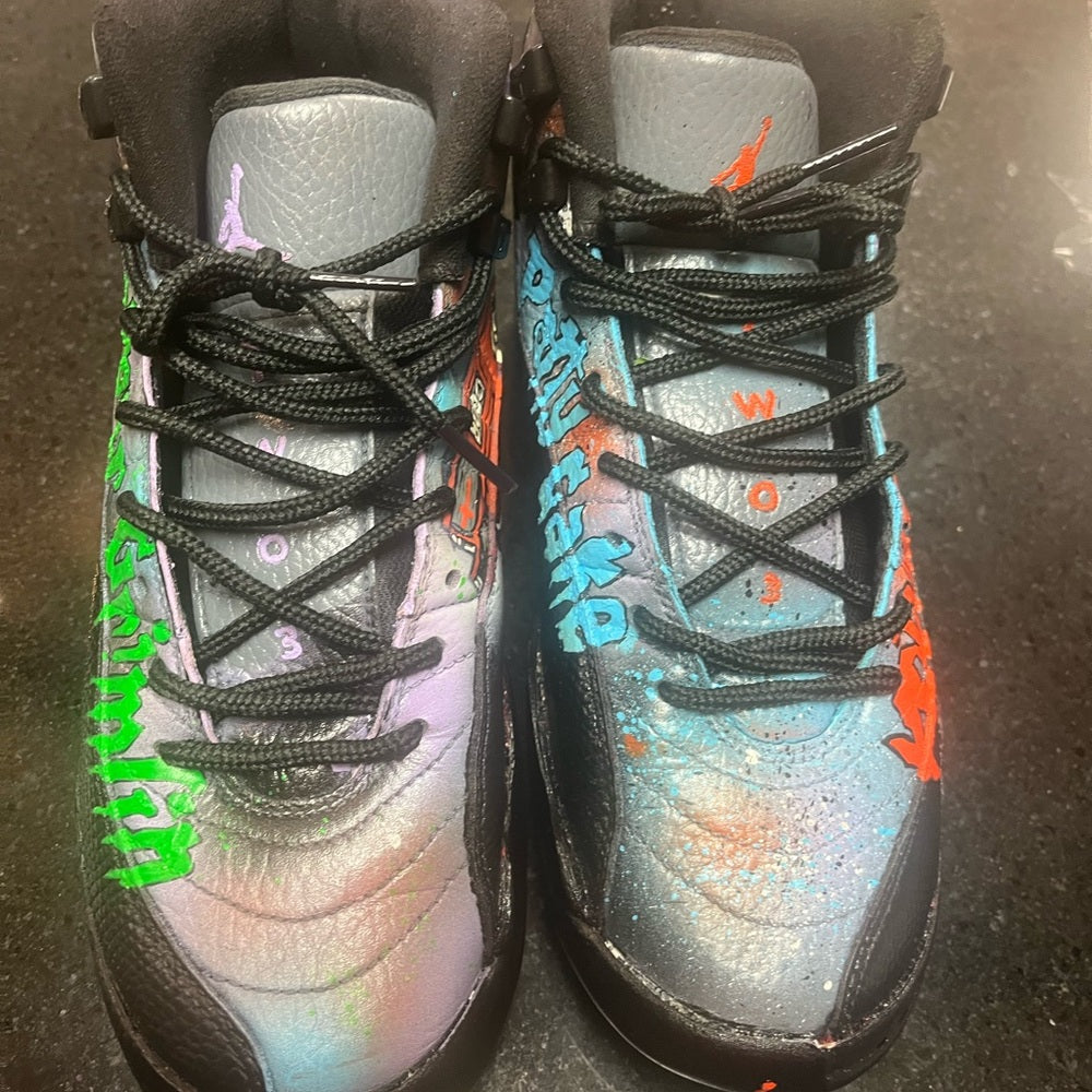 Kodak black custom Sz 4.5 air Jordan retro 12