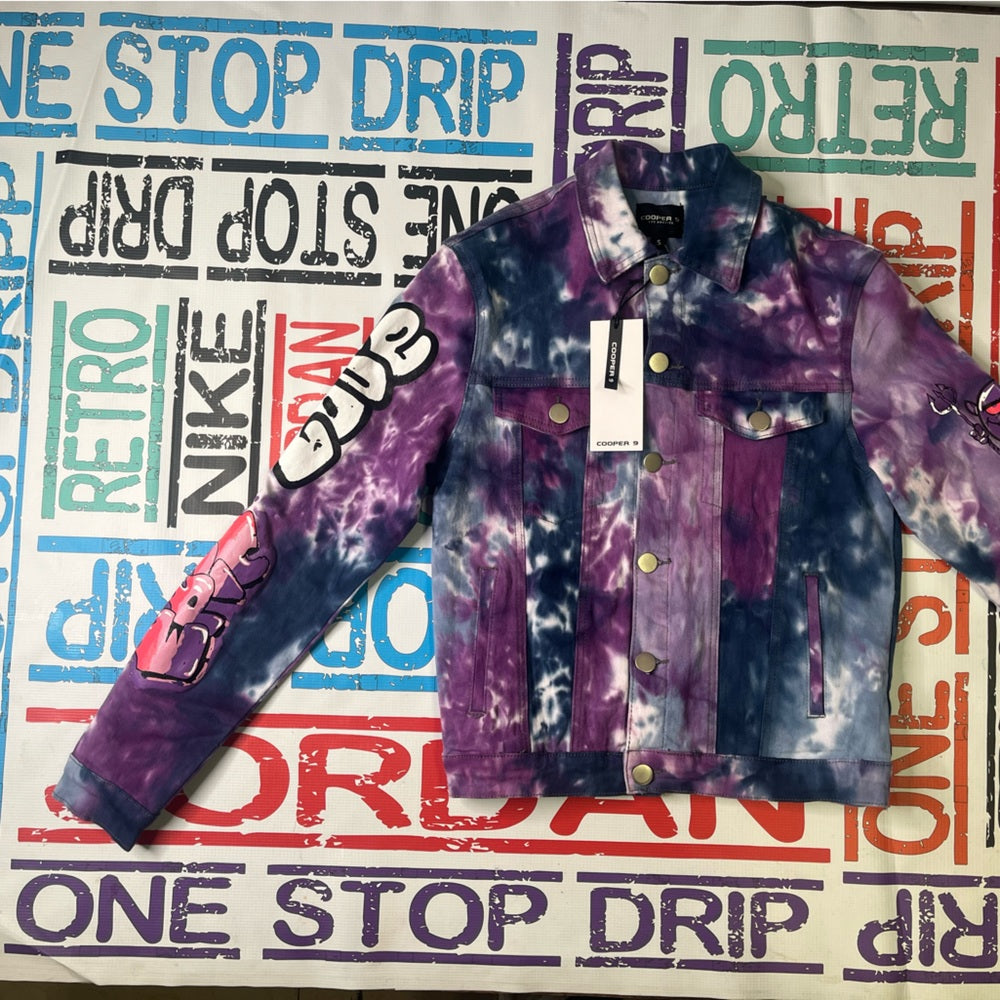 Sz various tye dye jacket cooper 9 purple