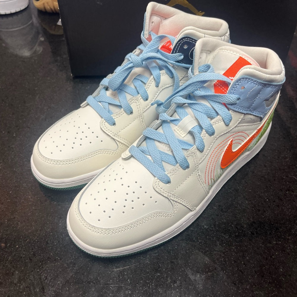 Sz 7 y air Jordan 1s muti colors