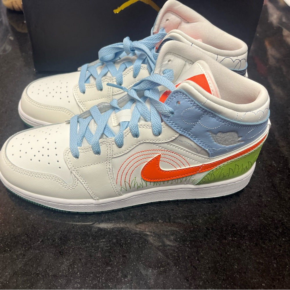 Sz 7 y air Jordan 1s muti colors