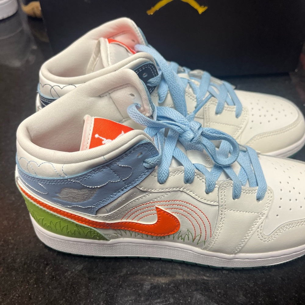 Sz 7 y air Jordan 1s muti colors