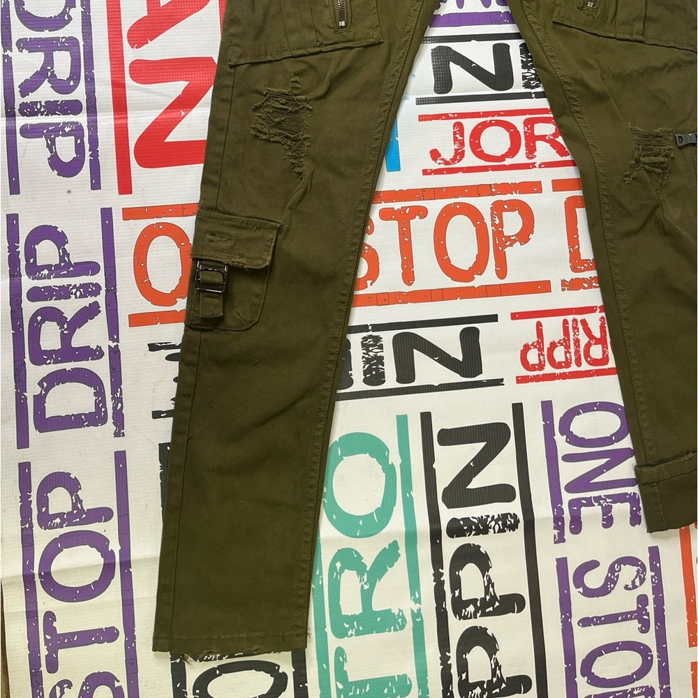 Olive smugglers moon pocket zip jeans sz various