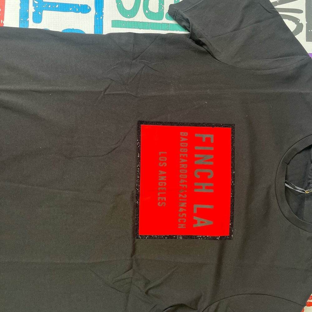 Finch La logo rhymestone tee Sz Various