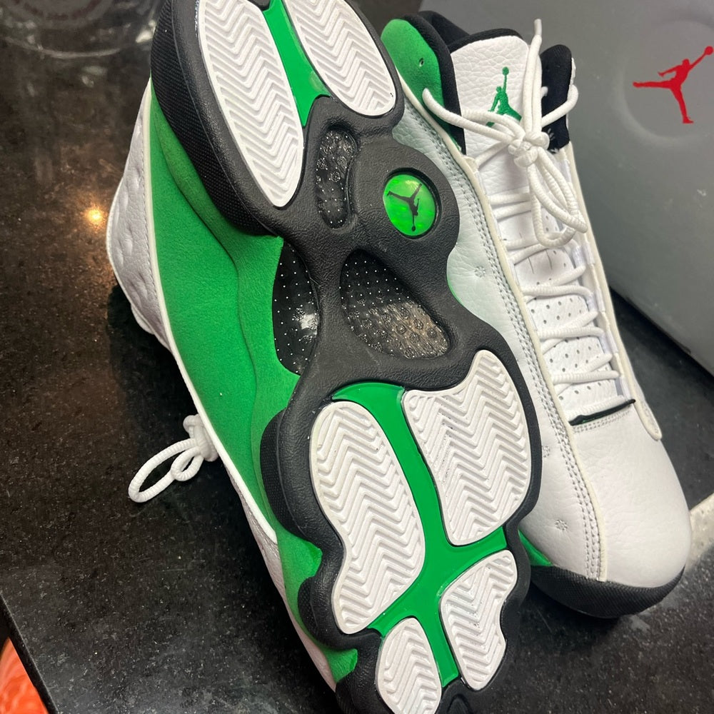 Sz 8.5 retro 13s green & white like new