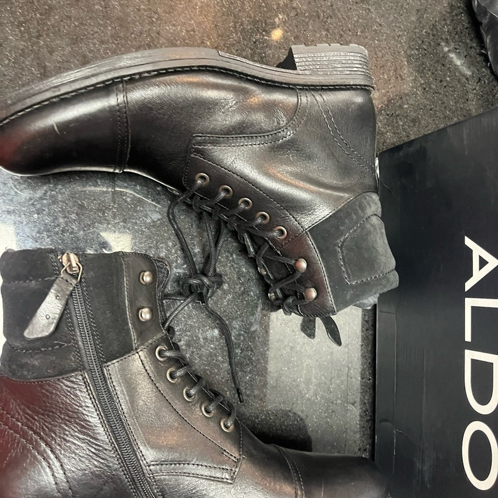 Sz 10 ALDO BOOTS BLACK