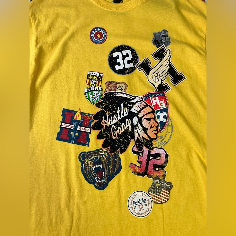 Sz large hustle gang graphic tee