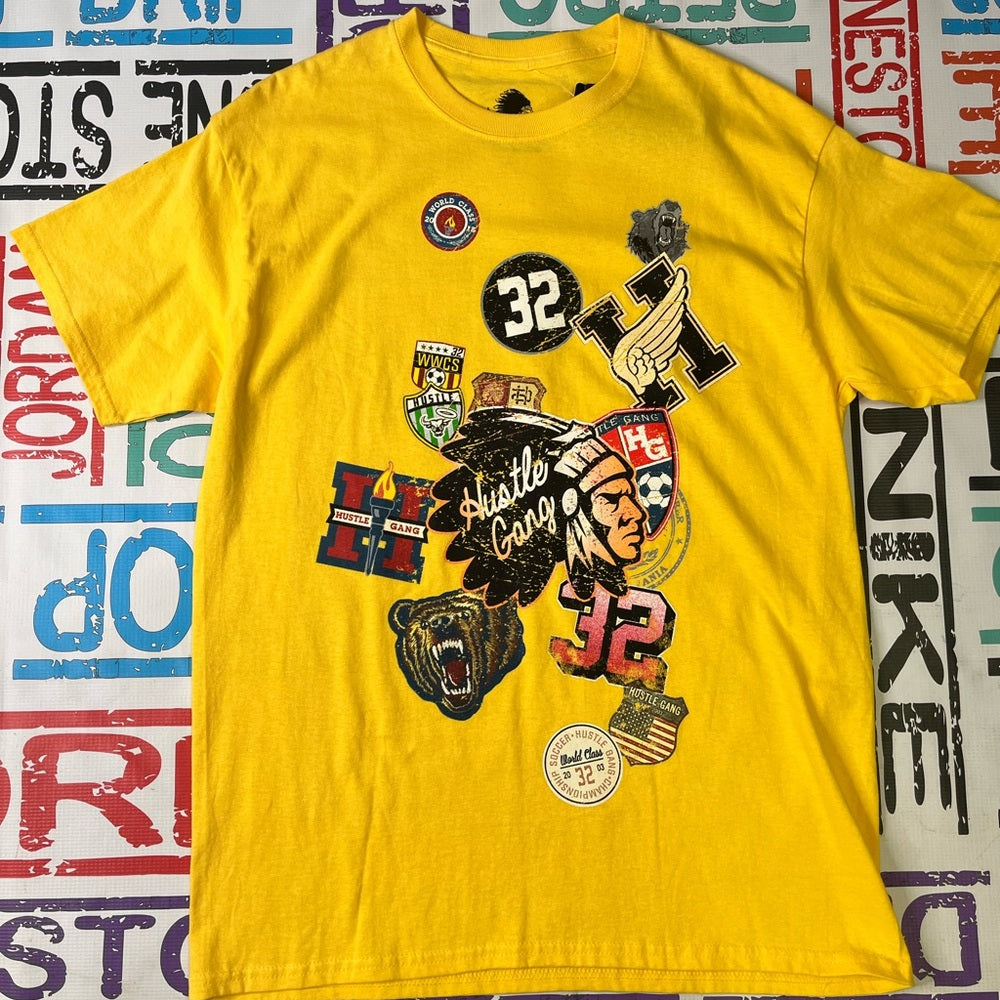 Sz large hustle gang graphic tee