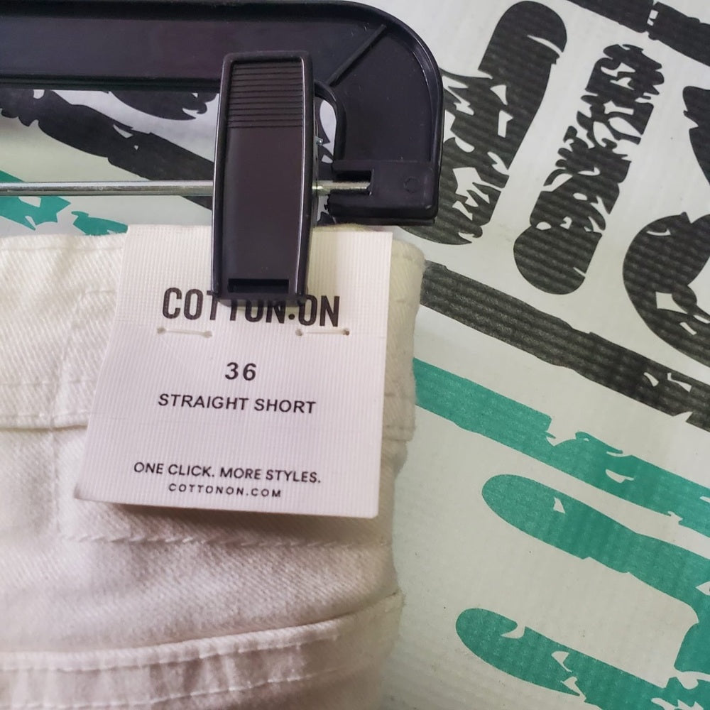 S various white cotton on shorts white